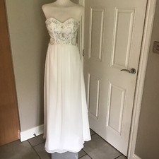 Gino Cerruti Occasion Wear Ivory Beaded Lace Up Back Ideal Wedding Dress