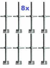 8 x New 600mm Adjustable Scaffold Base Screw Jack Heavy Duty FAST FREE DELIVERY