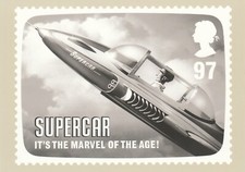 THE GENIUS OF GERRY ANDERSON, SUPERCAR STAMP, Royal Mail - Vintage POSTCARD
