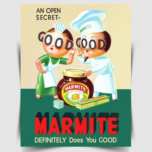 Marmite metal sign wall - metal, plaque