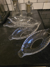 vintage glass banana split dishes set of 4