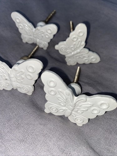 Butterfly metal door knob - butterfly,