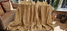 GOLD SILK  INTERLINED CURTAINS 48" DROP BY 72" WIDTH