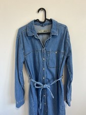Topshop tall moto denim shirt