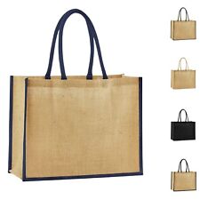Jute Shopper Tote Bag Large