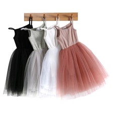 Bridesmaid Flower Baby Party Bow Wedding Princess Dresses Tutu Dress Kids Girls