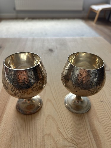 Epns silver plated goblets set - silver,