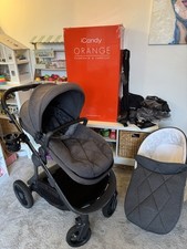 iCandy Orange Pushchair & Carrycot Base Pack Travel System,  Grey