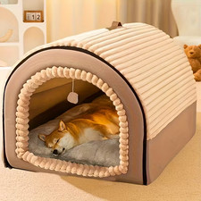 Winter Warm Pet House for Dogs & Cats Detachable Washable Plush Indoor/Outdoor