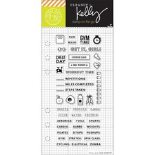 Hero Arts - Kelly Purkey Clear Stamps 2.5"X6" - Fitness Planner HA-CL937