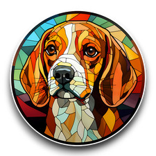 LARGE Beagle Puppy Dog Stained