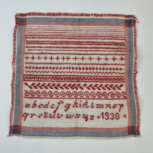 Vintage needlework sampler - vintage,