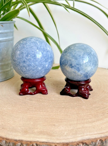 Blue celestite crystal sphere - celestite,