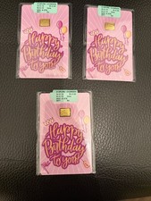 Happy Birthday small Gold Bar