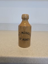 Scarce W T Menadue St Agnes Cornwall Ginger Beer Bottle Cornish Bottle