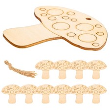 10 Pcs Wood Mushroom Garden