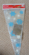 Christmas Cellophane Cone Shaped Gift Bags for Filling 16x Large Size 37cm long