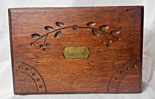 Antique writing box wood - writing, lap