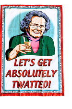 Lets Get Twatted Tea Towel, Gavin and Stacey, Barry Island