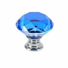 Crystal Glass Diamond Pull Handle Door Knob Drawer Cupboard Cabinet Dia 20-50mm