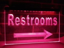Restrooms Toilet Arrow right
