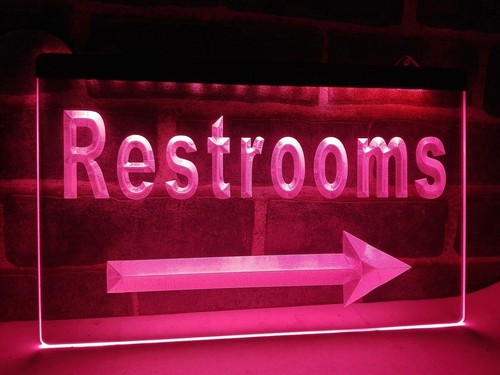 Restrooms toilet arrow right - arrow,