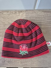 England Rugby Canterbury O2 Sponor Beanie Hat One Size, Red and Black