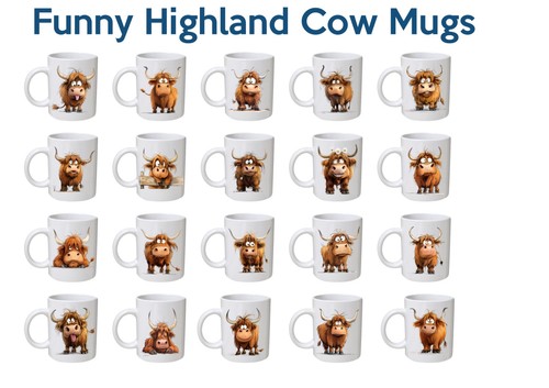 Funny highland cow mugs - funny, |