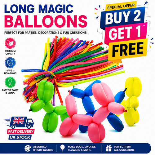 100pcs long modelling baloons - 100pcs,