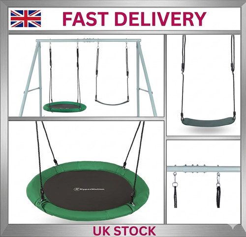 Double garden swing set - garden,