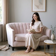 Pink Velvet Accent 2 Seat