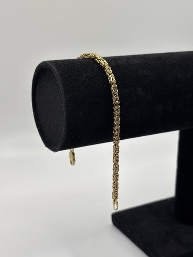 9ct gold byzantine bracelet - 9ct,