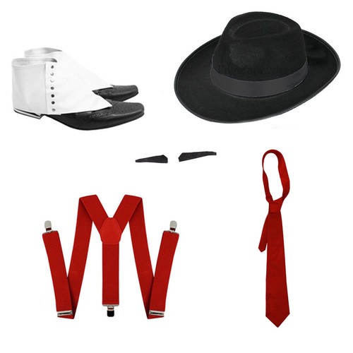 Black gangster hat - black,