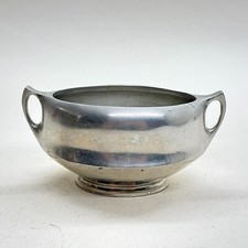 VINTAGE PEWTER SUGAR BOWL PICQUOT WARE MADE IN ENGLAND MID CENTURY COLLECTIBLE