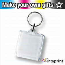 U1 Acrylic Photo Blank Keychain Promotional Plastic Keyring DIY 32x32mm Square