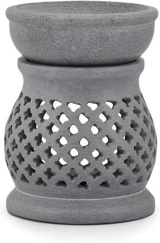Handmade soapstone tealight - handmade,