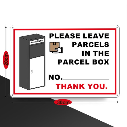 Parcel drop box label - label,