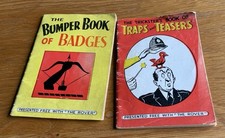 Rover Comic Two Small Booklets Bumper Book Of Badges & Tricksters Traps& Teasers