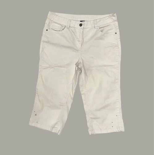 Cropped white capri pants - cropped,