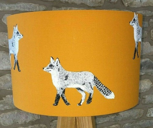 Handmade fox orange lampshade - orange,