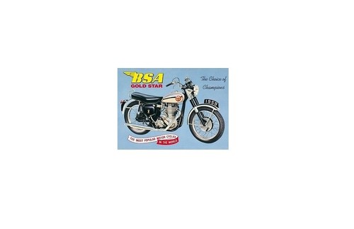 Bsa retro tin sign - retro,