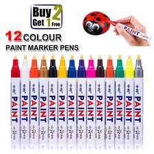 Paint Marker Pen Waterproof Oil Markers Pens Car Tyre Tire Tyres Metal Permanent