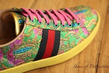 Gucci Ace Multi Coloured Shoes Trainers Sneakers Ladies UK 6.5 US 9.5 EU 39.5