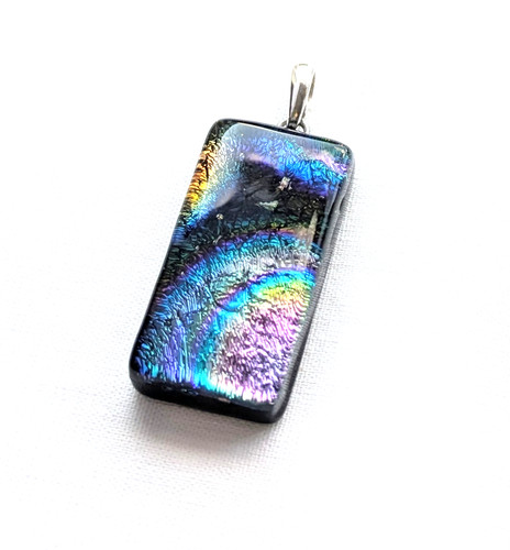 Handmade fused glass pendant - fused,
