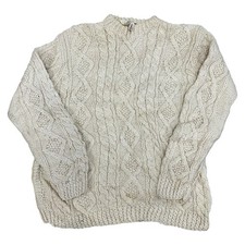 Vintage Wool Aran Hand Knit