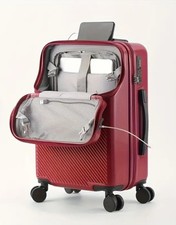 Cabin Suitcase 20" USB Port, Drinks holder, 360 Wheels, Easy access front zip