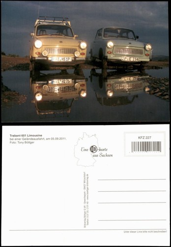 Postcard trabant 601 sedan - postcard,