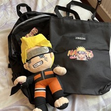 Naruto Rucksack, Small Bag And Plush Toy Figure