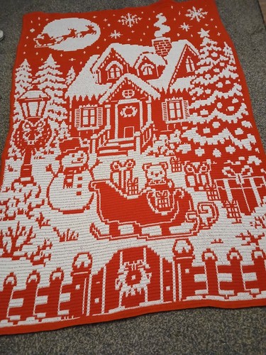 Handmade crochet blanket throw - crochet,