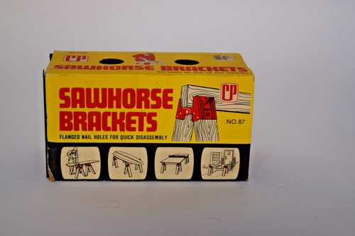 Vintage saw horse - horse, brackets